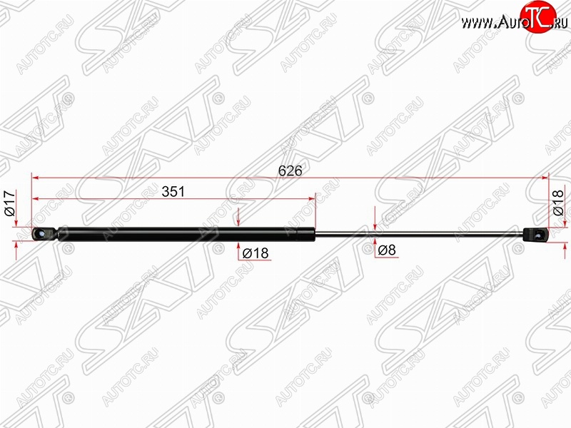 869 р. Газовый упор крышки багажника SAT  Honda CR-V  RM1,RM3,RM4 (2012-2018) дорестайлинг, рестайлинг  с доставкой в г. Краснодар