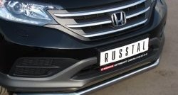 16 899 р. Одинарная защита переднего бампера диаметром 63 мм SLITKOFF Honda CR-V RM1,RM3,RM4 дорестайлинг (2012-2015)  с доставкой в г. Краснодар. Увеличить фотографию 2