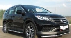 16 899 р. Одинарная защита переднего бампера диаметром 63 мм SLITKOFF Honda CR-V RM1,RM3,RM4 дорестайлинг (2012-2015)  с доставкой в г. Краснодар. Увеличить фотографию 4