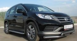 26 999 р. Широкая защита порогов SLITKOFF  Honda CR-V  RM1,RM3,RM4 (2012-2015) дорестайлинг  с доставкой в г. Краснодар. Увеличить фотографию 2