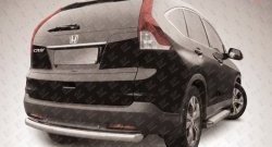 Защита заднего бампера из трубы диаметром 76 мм Slitkoff Honda CR-V RM1,RM3,RM4 дорестайлинг (2012-2015)