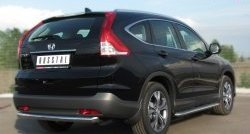 14 899 р. Одинарная защита заднего бампера из трубы диаметром 63 мм SLITKOFF Honda CR-V RM1,RM3,RM4 дорестайлинг (2012-2015)  с доставкой в г. Краснодар. Увеличить фотографию 4