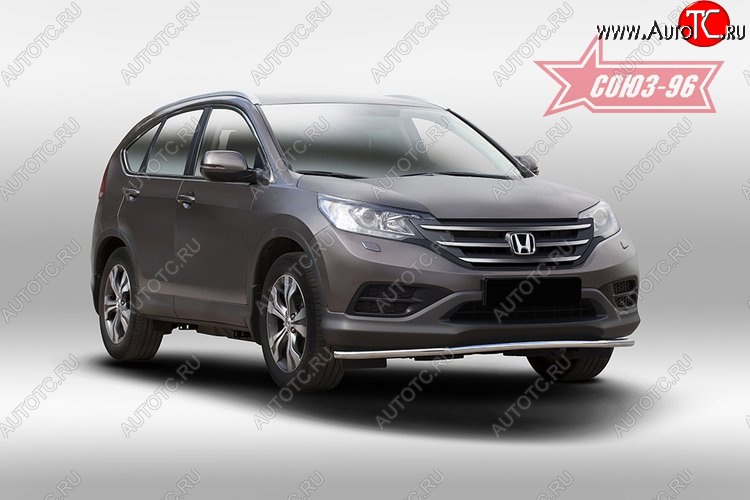 11 384 р. Защита переднего бампера одинарная Souz-96 (d42) Honda CR-V RM1,RM3,RM4 дорестайлинг (2012-2015)  с доставкой в г. Краснодар