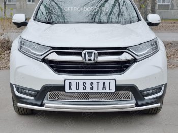 1 799 р. Решетка радиатора Russtal (лист) Honda CR-V RW,RT дорестайлинг (2016-2020) (Неокрашенная)  с доставкой в г. Краснодар. Увеличить фотографию 3