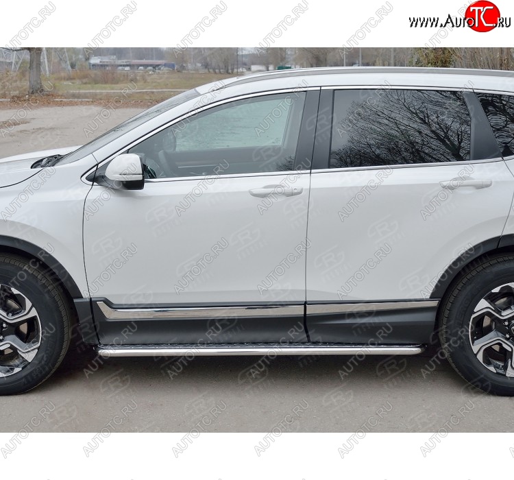 26 999 р. Широкая защита порогов с листом SLITKOFF Honda CR-V RW,RT дорестайлинг (2016-2020)  с доставкой в г. Краснодар