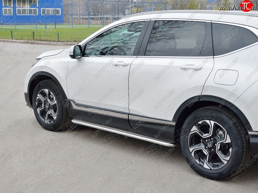 38 999 р. Широкая защита порогов SLITKOFF v3  Honda CR-V  RW,RT (2016-2020) дорестайлинг  с доставкой в г. Краснодар