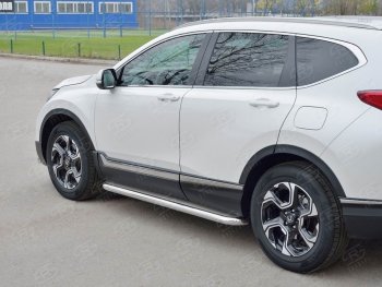 38 599 р. Широкая защита порогов из трубы диаметром 63 мм SLITKOFF v3  Honda CR-V  RW,RT (2016-2020) дорестайлинг  с доставкой в г. Краснодар. Увеличить фотографию 3