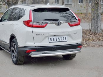 15 999 р. Защита заднего бампера (Ø63 мм, нержавейка) SLITKOFF  Honda CR-V  RW,RT (2016-2020) дорестайлинг  с доставкой в г. Краснодар. Увеличить фотографию 3