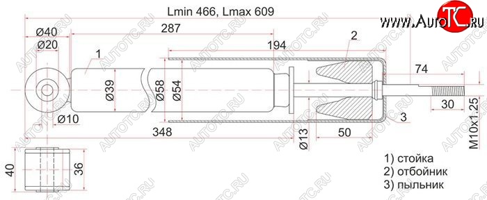 2 059 р. Амортизатор задний SAT (LH=RH)  Honda Fit  1 - Mobilio  1 GB1,GB2  с доставкой в г. Краснодар