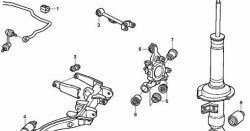 1 149 р. Полиуретановый сайлентблок ступицы задней подвески Точка Опоры Honda Odyssey 3 (2004-2008)  с доставкой в г. Краснодар. Увеличить фотографию 2