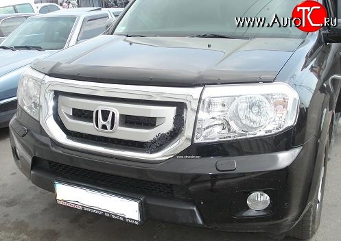 2 999 р. Дефлектор капота NovLine Honda Pilot YF4 дорестайлинг (2008-2011)  с доставкой в г. Краснодар