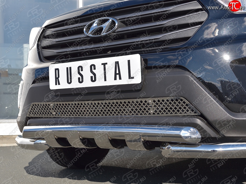 2 989 р. Решетка радиатора Russtal Hyundai Creta GS дорестайлинг (2015-2019)  с доставкой в г. Краснодар