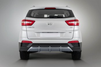 9 399 р. Накладка заднего бампера Xmug  Hyundai Creta  GS (2015-2021) дорестайлинг, рестайлинг (Неокрашенная)  с доставкой в г. Краснодар. Увеличить фотографию 2