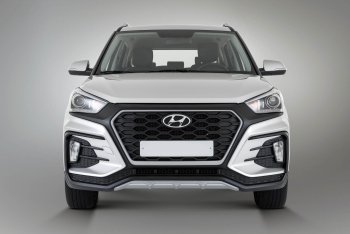 22 499 р. Передний бампер Xmug  Hyundai Creta  GS (2015-2021) дорестайлинг, рестайлинг (Неокрашенный)  с доставкой в г. Краснодар. Увеличить фотографию 2