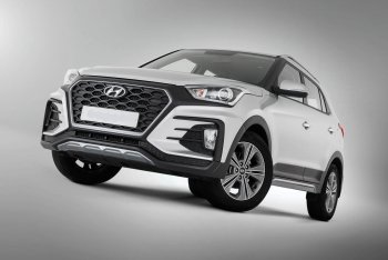 22 499 р. Передний бампер Xmug  Hyundai Creta  GS (2015-2021) дорестайлинг, рестайлинг (Неокрашенный)  с доставкой в г. Краснодар. Увеличить фотографию 3