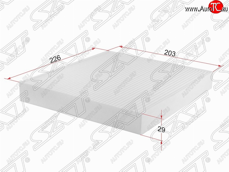 216 р. Фильтр салонный SAT (226х203х29 mm)  Hyundai Creta (GS), Solaris (HCR), Tucson (TL), KIA Rio (4 FB,  X-line,  4 YB,  X), Seltos, Sportage (4 QL)  с доставкой в г. Краснодар