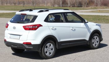 8 199 р. Комплект рейлингов АПС  Hyundai Creta  GS (2015-2021) дорестайлинг, рестайлинг (Серебристые без поперечин )  с доставкой в г. Краснодар. Увеличить фотографию 7