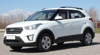 8 199 р. Комплект рейлингов АПС  Hyundai Creta  GS (2015-2021) дорестайлинг, рестайлинг (Серебристые без поперечин )  с доставкой в г. Краснодар. Увеличить фотографию 6