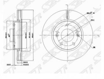 Передний тормозной диск SAT Hyundai Elantra HD (2006-2011)