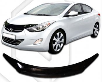 Дефлектор капота CA-Plastiс Hyundai (Хюндаи) Elantra (Элантра)  MD (2010-2013) MD дорестайлинг