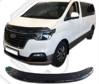 Дефлектор капота CA-Plastic exclusive Hyundai (Хюндаи) Starex/Grand Starex/H1 (старекс)  TQ (2017-2022) TQ 2-ой рестайлинг