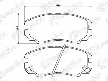 3 579 р. Комплект передних тормозных колодок BREMBO Hyundai IX35 LM рестайлинг (2013-2018)  с доставкой в г. Краснодар. Увеличить фотографию 1