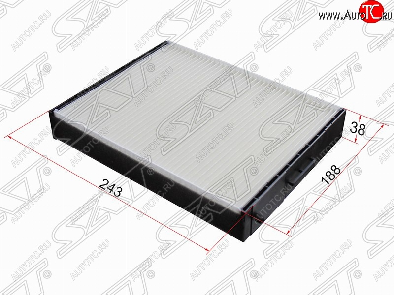 299 р. Фильтр салонный SAT (243х188х38 mm)  Hyundai Santa Fe ( SM,  CM) (2000-2012), KIA Sorento  BL (2002-2010)  с доставкой в г. Краснодар