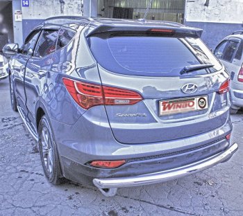 Защита заднего бампера WINBO (Ø60 мм, нержавейка) Hyundai (Хюндаи) Santa Fe (Санта)  DM (2012-2016) DM дорестайлинг