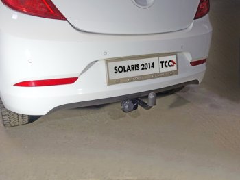 Фаркоп (тягово-сцепное устройство) TCC Hyundai Solaris RBr седан рестайлинг (2014-2017)