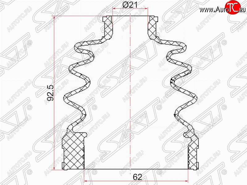 399 р. Пыльник ШРУСа (внутренний/передний) SAT  Hyundai Solaris  RBr (2010-2014), KIA Rio  3 QB (2011-2017)  с доставкой в г. Краснодар