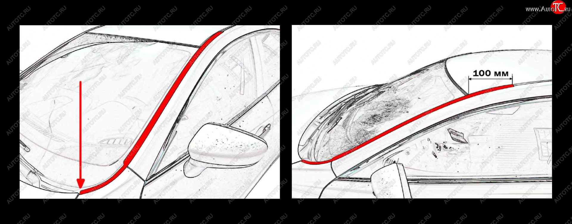 1 849 р. Водостоки лобового стекла Стрелка 11  Hyundai Sonata  EF (2001-2013) рестайлинг ТагАЗ  с доставкой в г. Краснодар