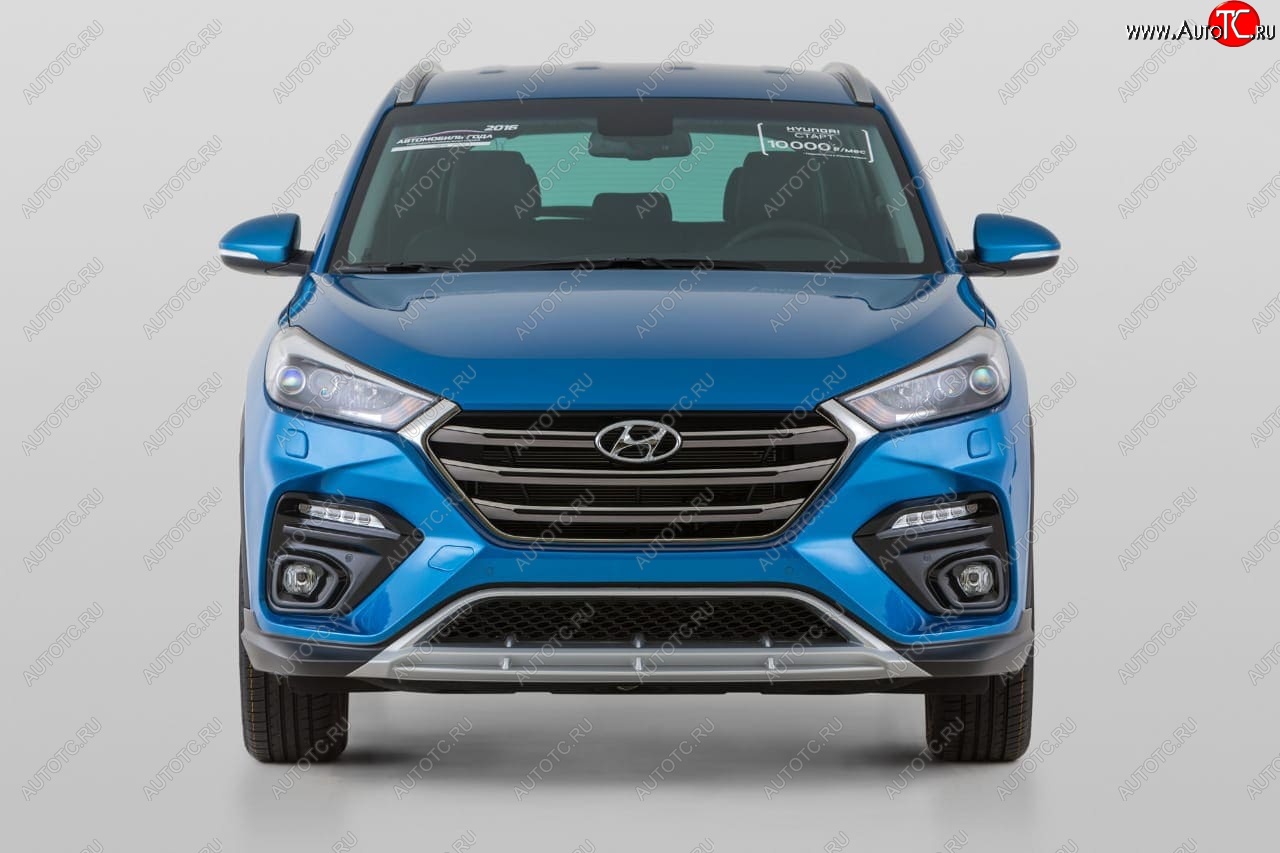 21 899 р. Передний бампер YT  Hyundai Tucson  TL (2015-2018) дорестайлинг (Неокрашенный)  с доставкой в г. Краснодар