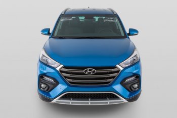 21 899 р. Передний бампер YT  Hyundai Tucson  TL (2015-2018) дорестайлинг (Неокрашенный)  с доставкой в г. Краснодар. Увеличить фотографию 6