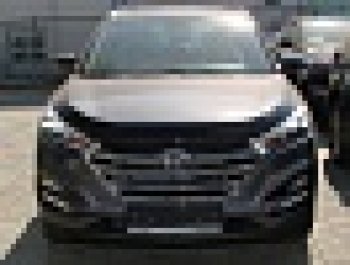 2 799 р. Дефлектор капота SIM Hyundai Tucson TL дорестайлинг (2015-2018)  с доставкой в г. Краснодар. Увеличить фотографию 2