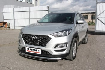 Защита переднего бампера Turbo Slitkoff (d57 мм) Hyundai (Хюндаи) Tucson (Туссон)  TL (2018-2021) TL рестайлинг