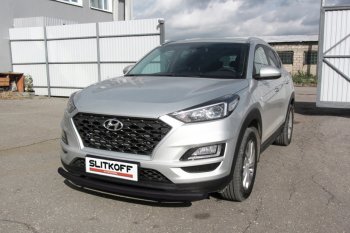 Защита переднего бампера Turbo Slitkoff (d57 мм) Hyundai (Хюндаи) Tucson (Туссон)  TL (2018-2021) TL рестайлинг