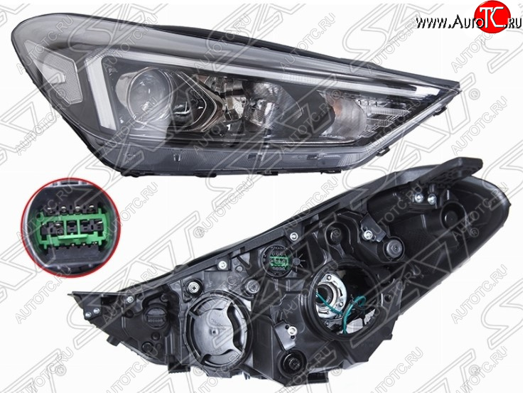 28 999 р. Правая передняя фара SAT (LED) Hyundai Tucson TL рестайлинг (2018-2021)  с доставкой в г. Краснодар