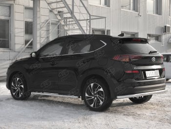 16 999 р. Защита заднего бампера (Ø63 мм, нержавейка) RUSSTAL Hyundai Tucson TL рестайлинг (2018-2021)  с доставкой в г. Краснодар. Увеличить фотографию 4