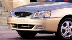 3 599 р. Передний бампер Стандартный  Hyundai Accent  седан ТагАЗ (2001-2012) (Окрашенный)  с доставкой в г. Краснодар. Увеличить фотографию 1