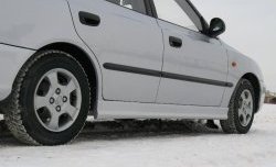 4 099 р. Пороги накладки Style Hyundai Accent седан ТагАЗ (2001-2012) (Неокрашенные)  с доставкой в г. Краснодар. Увеличить фотографию 4