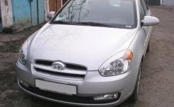 1 649 р. Реснички на фары CT v1 Hyundai Accent MC седан (2005-2011) (Неокрашенные)  с доставкой в г. Краснодар. Увеличить фотографию 3