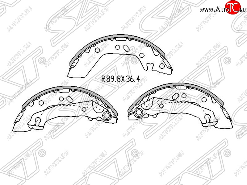 1 689 р. Колодки тормозные SAT (задние)  Hyundai Accent  седан ТагАЗ (2001-2012)  с доставкой в г. Краснодар