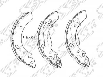 Колодки тормозные SAT (задние) Hyundai Matrix 1 FC 1-ый рестайлинг (2005-2008)