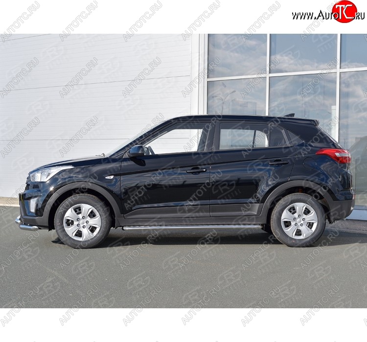 19 999 р. Широкая защита порогов с трубой d42 мм SLITKOFF v2  Hyundai Creta  GS (2015-2021) дорестайлинг, рестайлинг  с доставкой в г. Краснодар