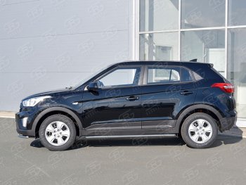 18 349 р. Защита порогов из круглой трубы d42 мм SLITKOFF v3  Hyundai Creta  GS (2015-2021) дорестайлинг, рестайлинг  с доставкой в г. Краснодар. Увеличить фотографию 3