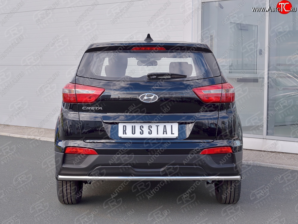 15 599 р. Защита заднего бампера (Ø42 мм, нержавейка) SLITKOFF  Hyundai Creta  GS (2015-2021) дорестайлинг, рестайлинг  с доставкой в г. Краснодар