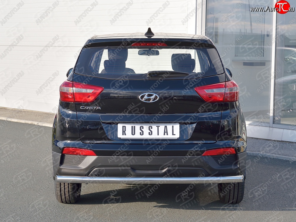 16 999 р. Защита заднего бампера (Ø63 мм, нержавейка) SLITKOFF  Hyundai Creta  GS (2015-2021) дорестайлинг, рестайлинг  с доставкой в г. Краснодар