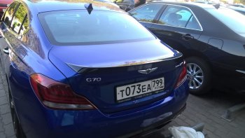 7 949 р. Спойлер на багажник АвтоКрат Hyundai Genesis DH седан рестайлинг (2014-2017) (Неокрашенный)  с доставкой в г. Краснодар. Увеличить фотографию 4