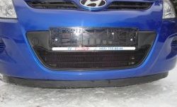 1 469 р. Сетка на бампер Russtal (черная)  Hyundai i20  PB (2008-2012) хэтчбэк дорестайлинг  с доставкой в г. Краснодар. Увеличить фотографию 6