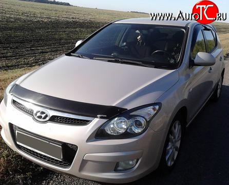 2 069 р. Дефлектор капота NovLine Hyundai I30 FD хэтчбек дорестайлинг (2007-2010)  с доставкой в г. Краснодар